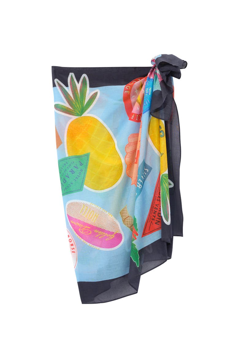 Travel Stickers Sarong, Main, color, Multi