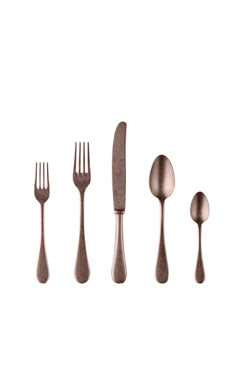 Mepra Vintage Flatware Set - 5 Pieces, Main, color, Bronze