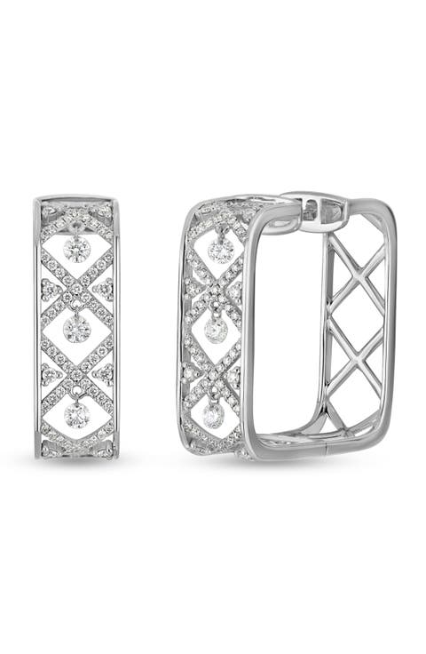 Audrey Dancing Diamond Hoop Earrings