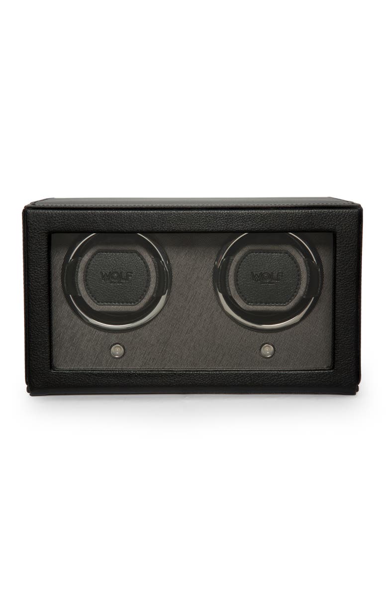 WOLF Cub Double Watch Winder with Cover, Main, color, Black