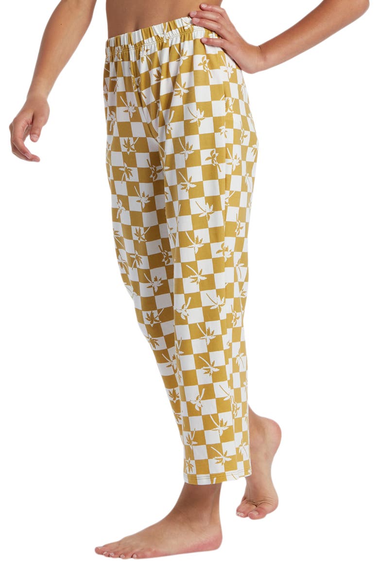 Kids' Endless Sprint Floral Checkerboard Straight Leg Pants, Alternate, color, GREEN ENVY