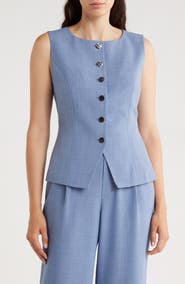 Gemma + Jane Hammered Button-Up Vest