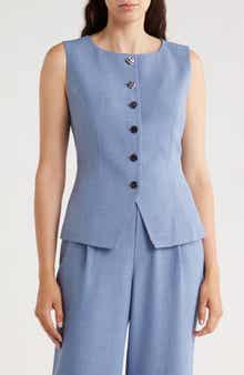 Hammered Button-Up Vest
