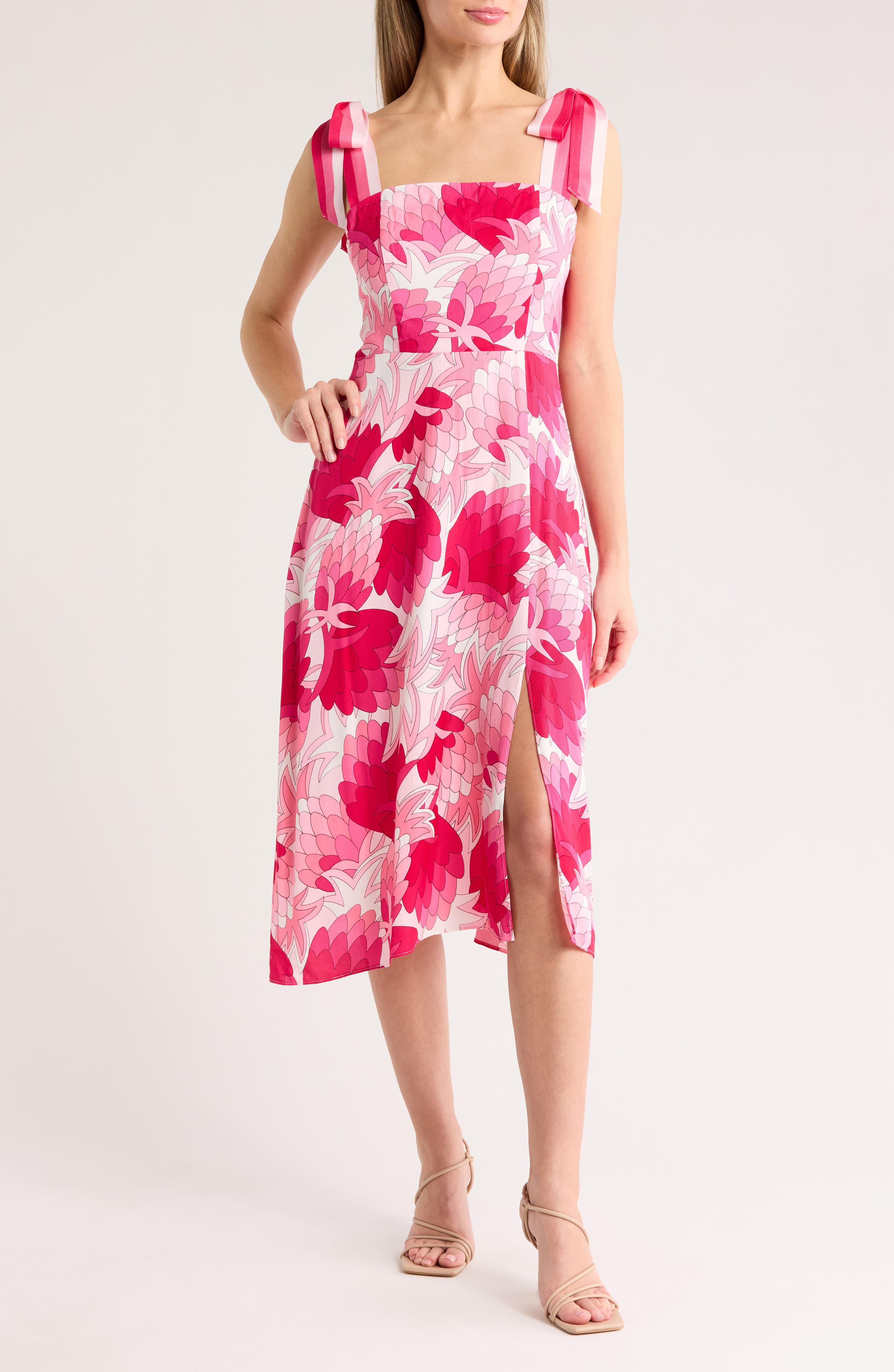 Trina Turk Jolie Tie Strap Midi Dress