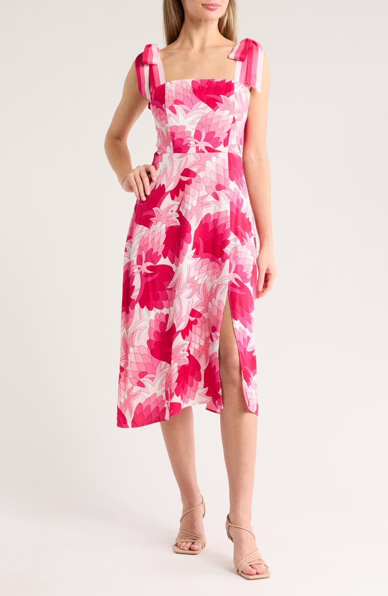 Trina Turk Jolie Tie Strap Midi Dress, Main, color, 