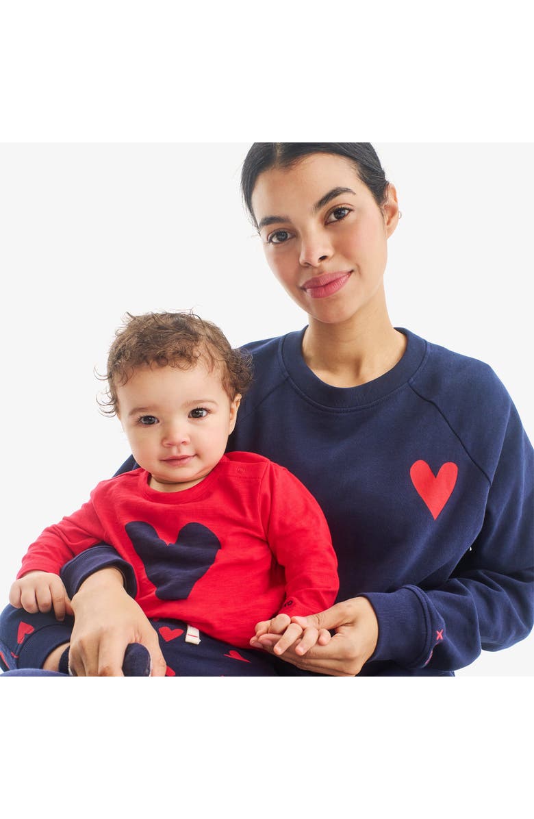 Primary Adult Heart Sweatshirt, Alternate, color, Navy Lollipop