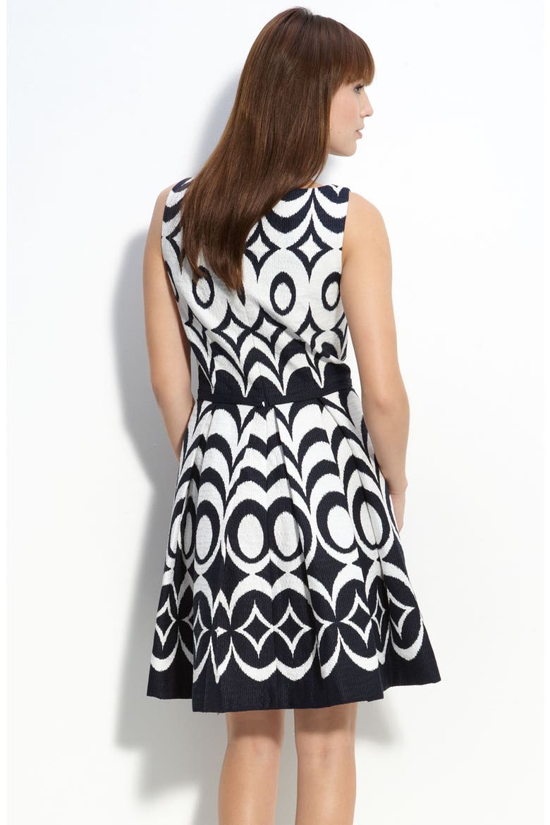 Jacquard Party Dress, Alternate, color, INK/ WHITE