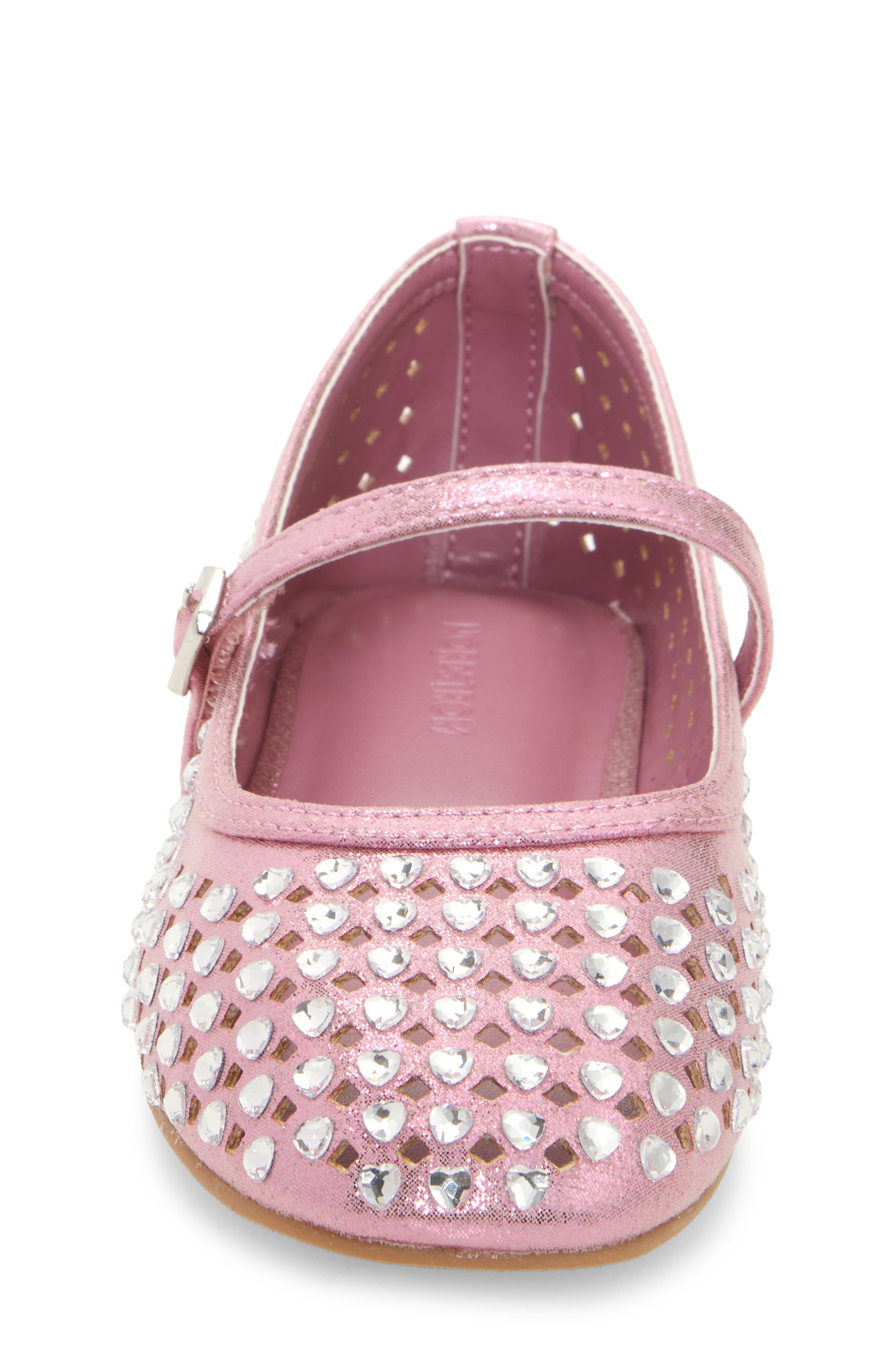 Kids' Farrah Jeweled Mary Jane Flat, Alternate, color, PINK METALLIC