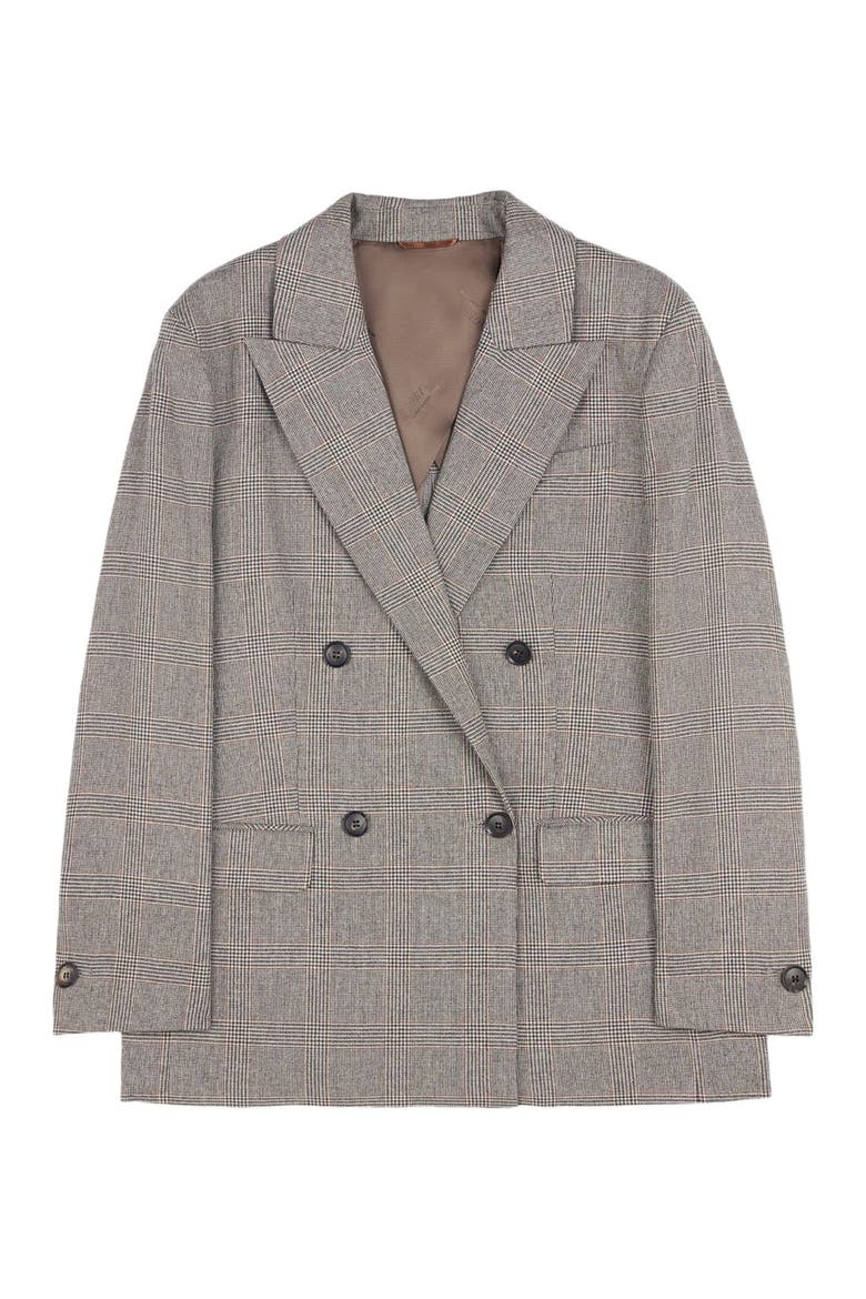 Double-Breasted Cashmere Blazer, Alternate, color, warm grey
