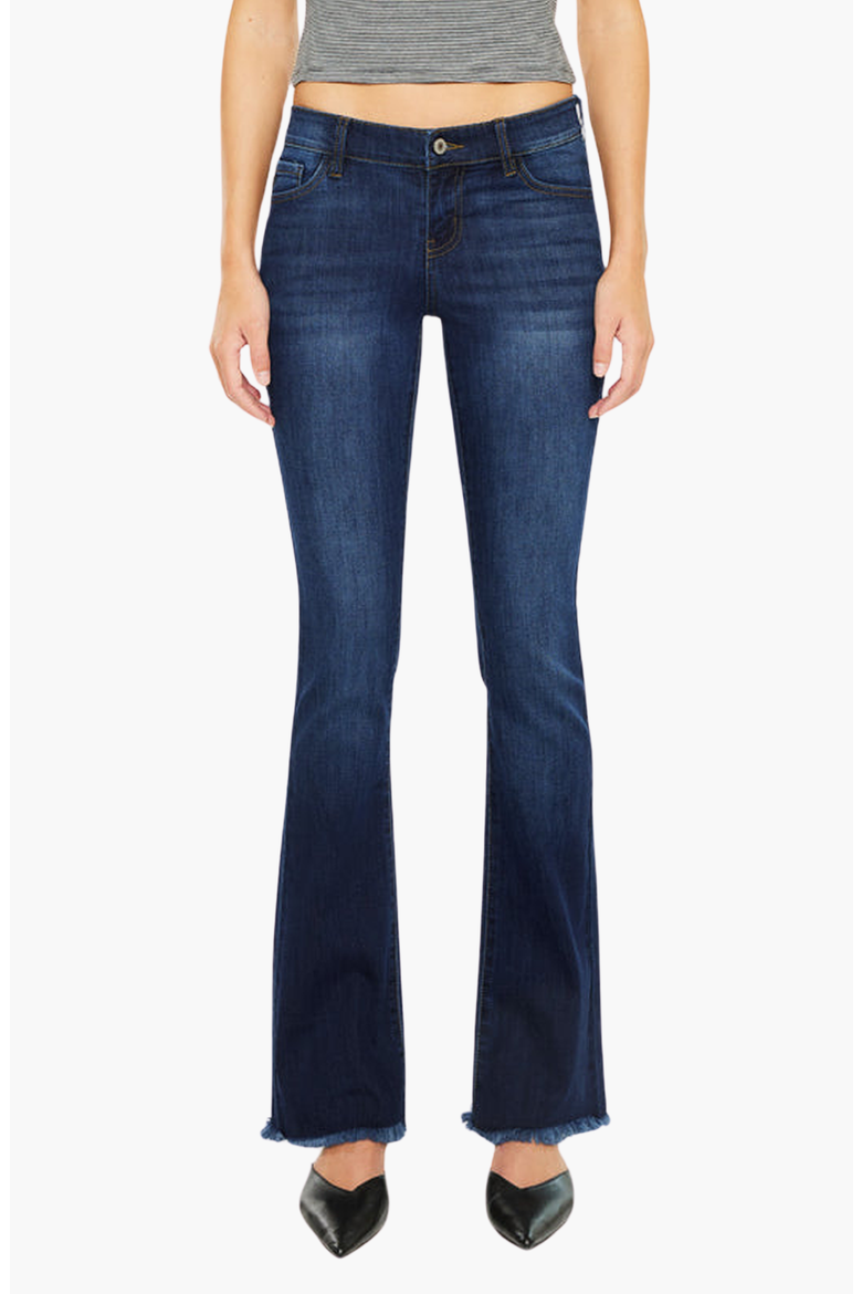 Anne Low Rise Bootcut Jeans, Main, color, Dark Wash