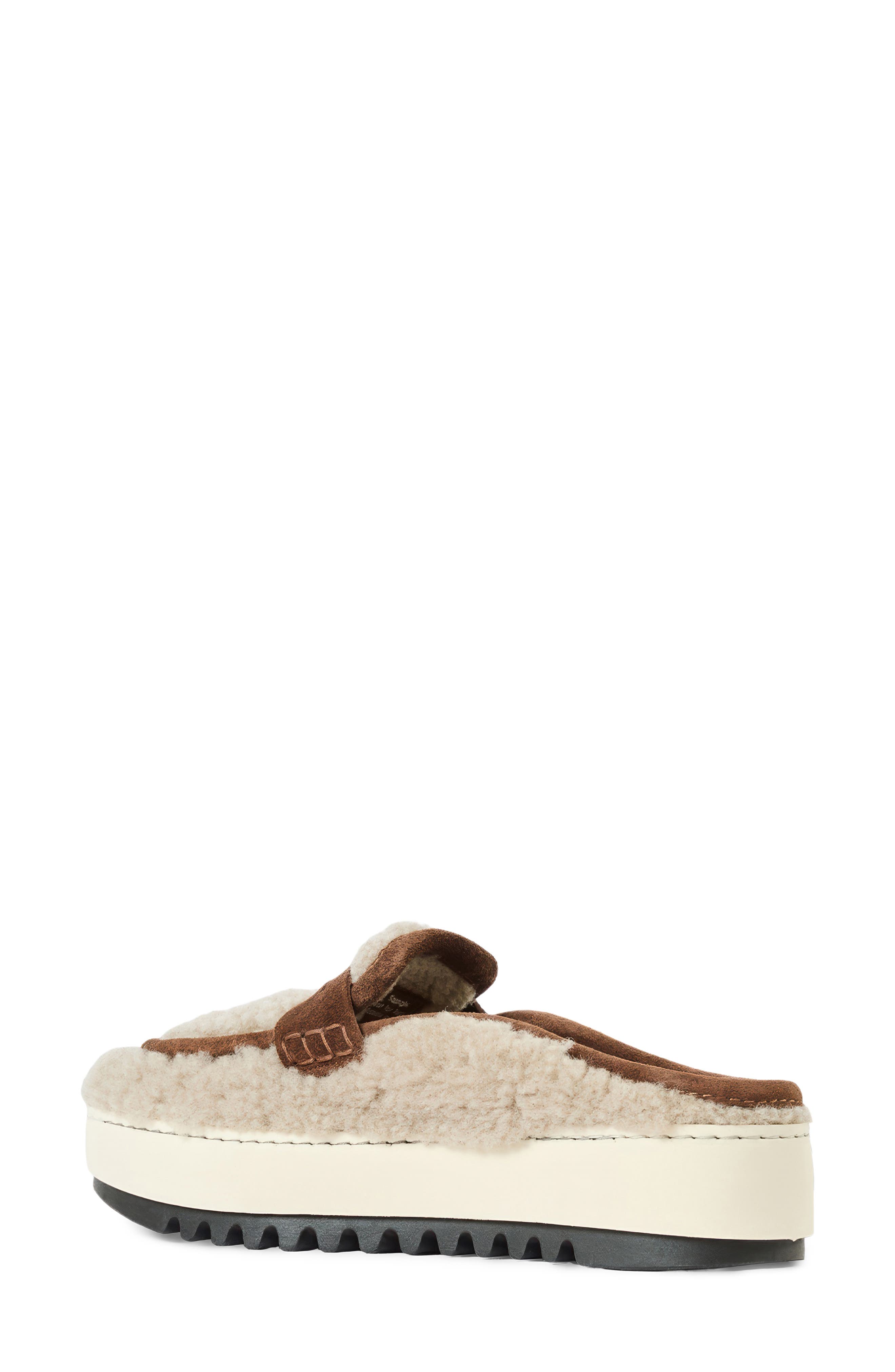 Amata Genuine Shearling Mule, Alternate, color, COGNAC/ SHEARLING