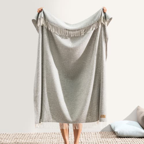 Lands Downunder Juno Cashmere Throw In Gray