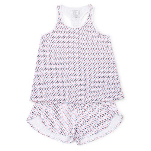 Lila And Hayes Pajama Short Set In Star Spangled