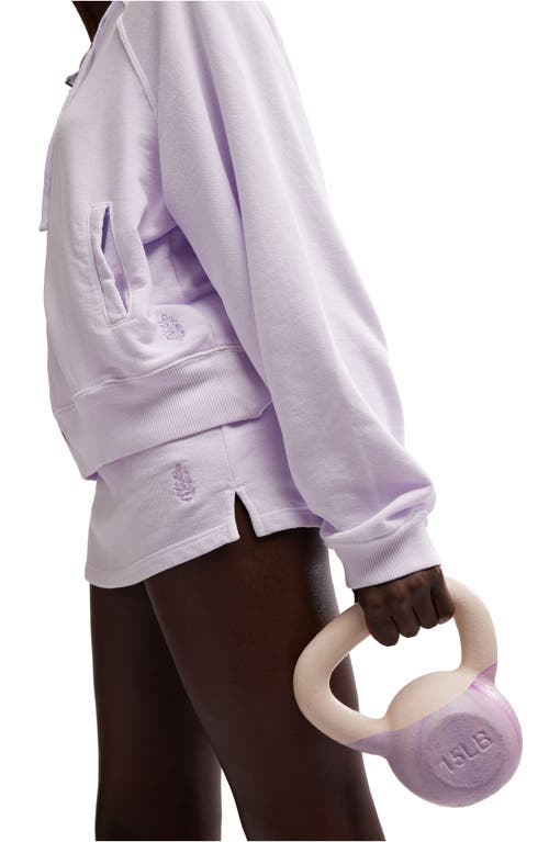 Free People Fast Break Zip Hoodie & Skort Set In Rose Quartz
