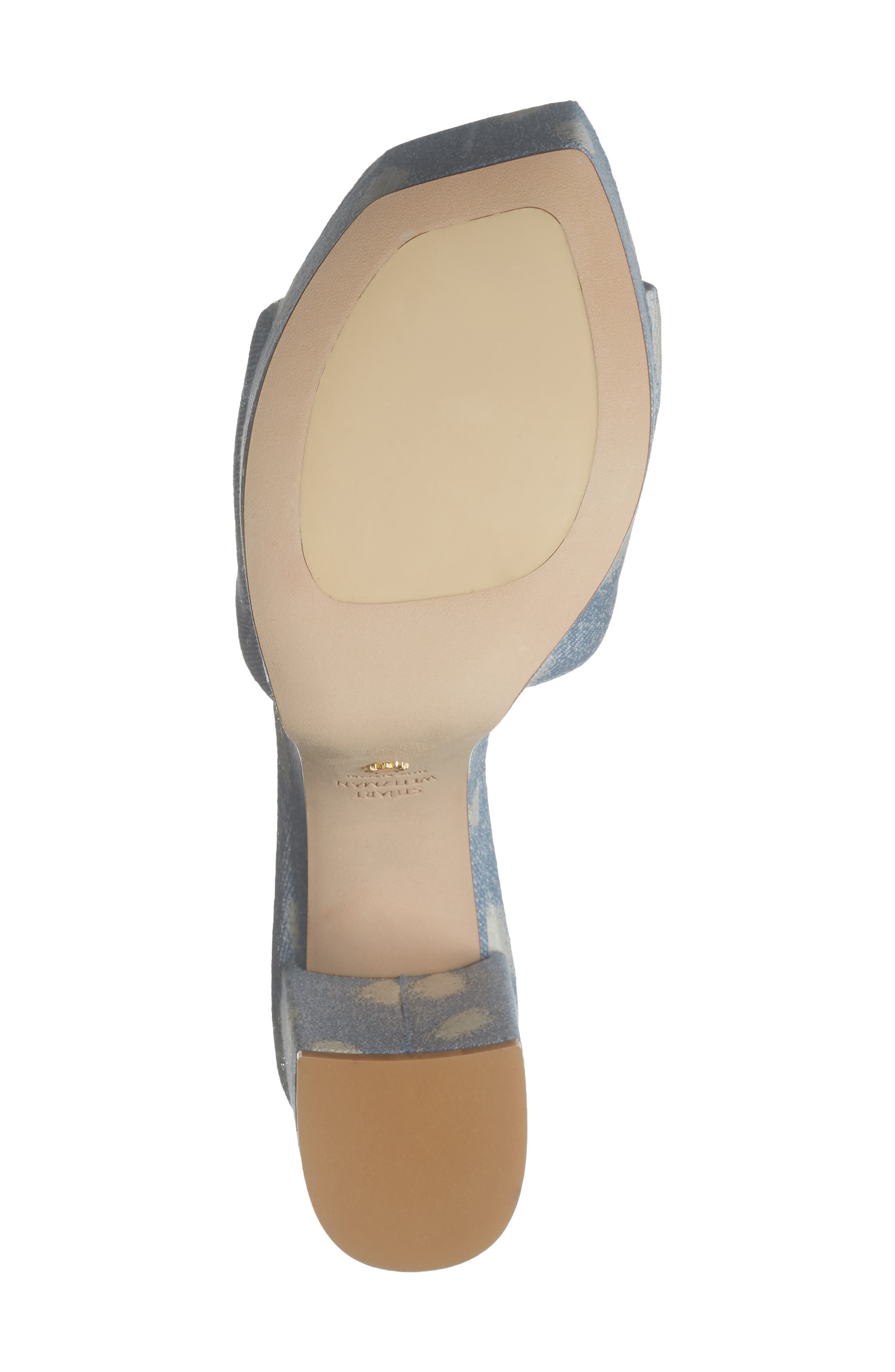 Stuart Weitzman Square High Platform Sandal, Alternate, color, Light