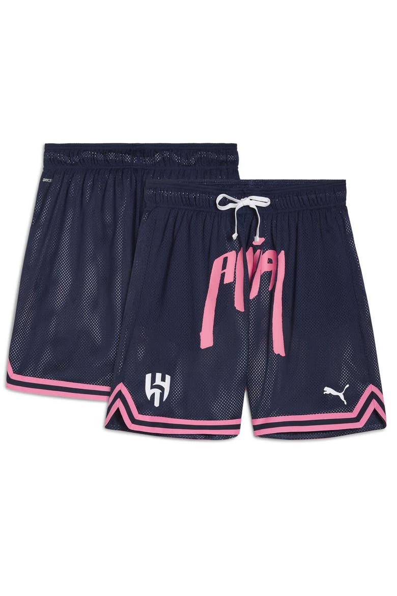 Men's Puma Navy Al Hilal 2025 FIFA Club World Cup Hoops Reversible Shorts, Main, color, Navy