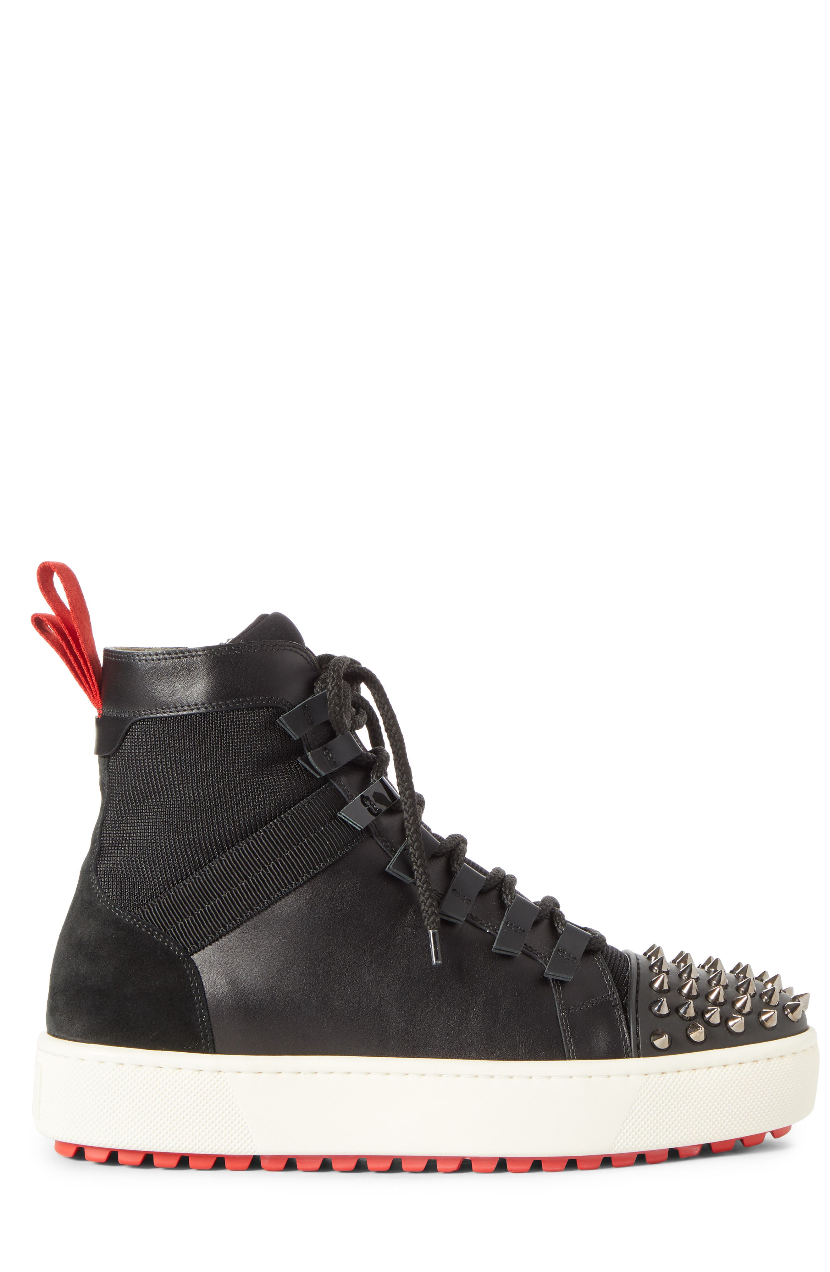 Christian Louboutin Smartic Spike High Top Sneaker, Alternate, color, 