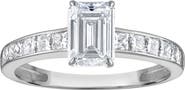 FZN 10k Gold Lab Grown Emerald Cut Diamond Ring