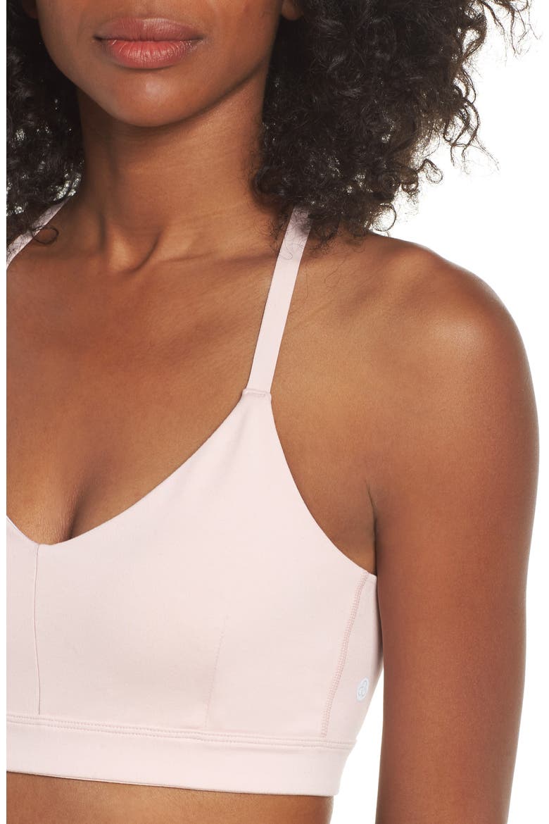 Live In Sports Bra, Alternate, color, PINK PEACHSKIN