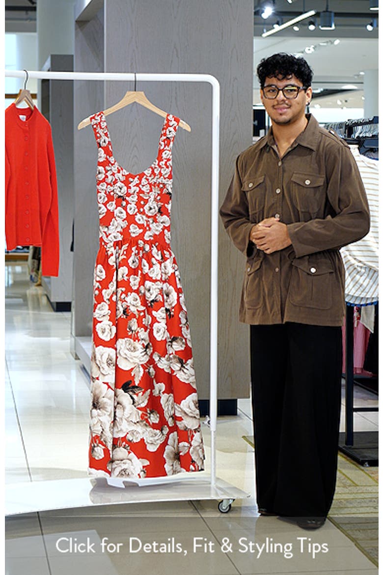 Oriana Floral Cotton Blend Midi Dress video