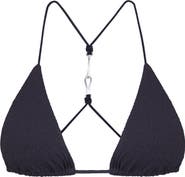 ViX Paula Hermanny Firenze Alba T-Back Beaded Triangle Bikini Top