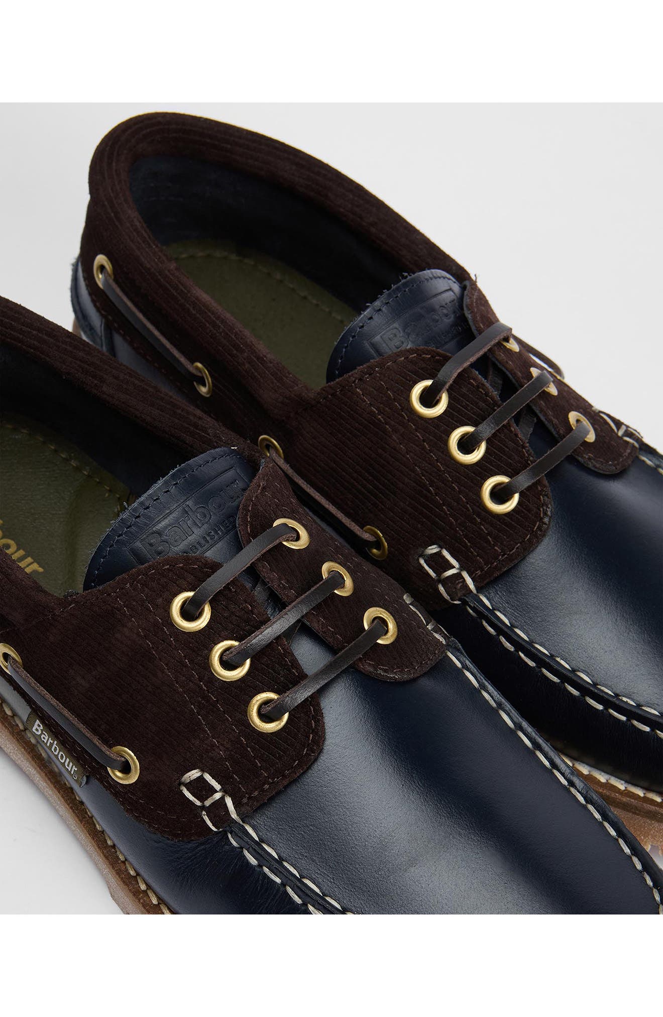 Barbour Deck Boat Shoe, Alternate, color, Navy