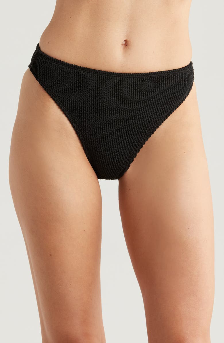 Good American Always Fits Good Waist Bikini Bottoms, Main, color, Black001
