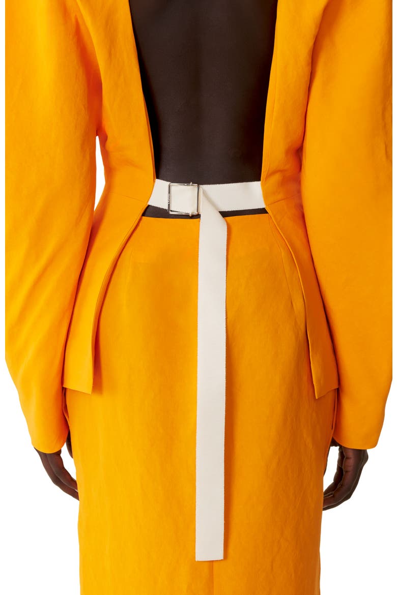 Paper And Viscose Open-Back Jacket, Alternate, color, Mandarin