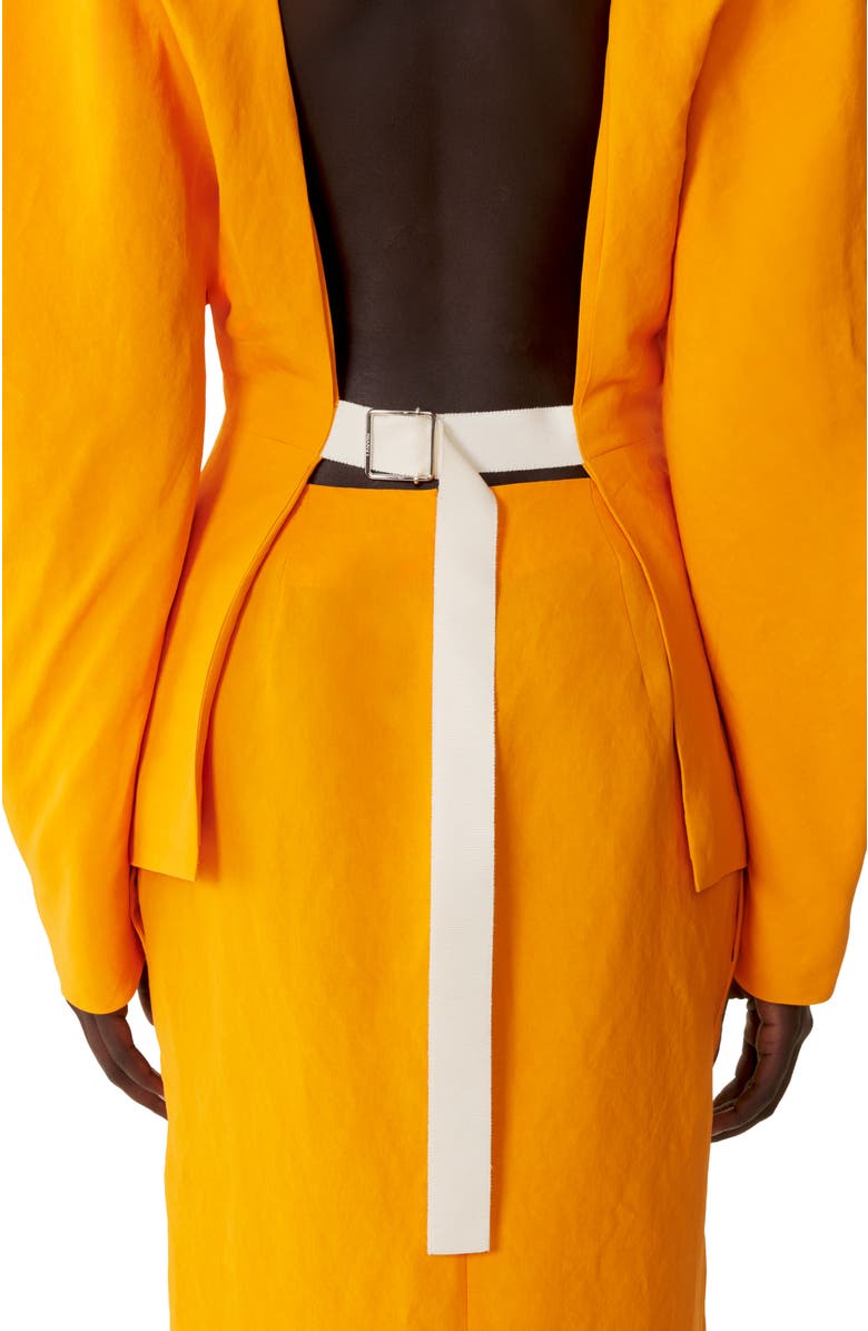 Lanvin Paper And Viscose Open-Back Jacket, Alternate, color, Mandarin