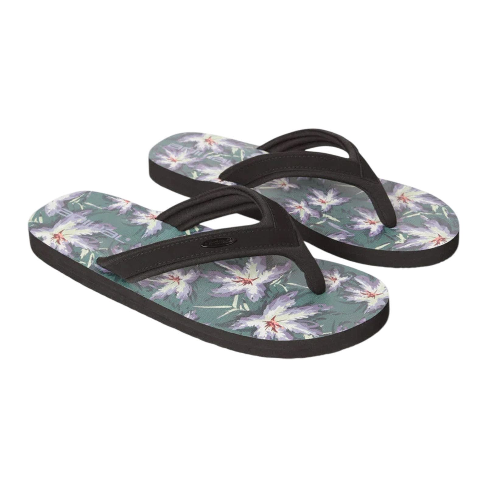 Jekyl Leaves Logo Flip Flops, Main, color, Dark Green