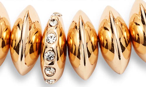 Open Edit Metallic Bead Collar Necklace In Gold