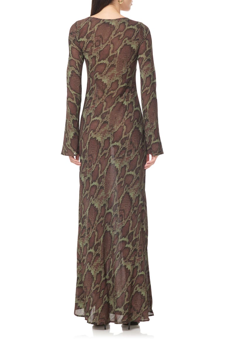 Jetta Maxi Dress, Alternate, color, EARTHEN SNAKE