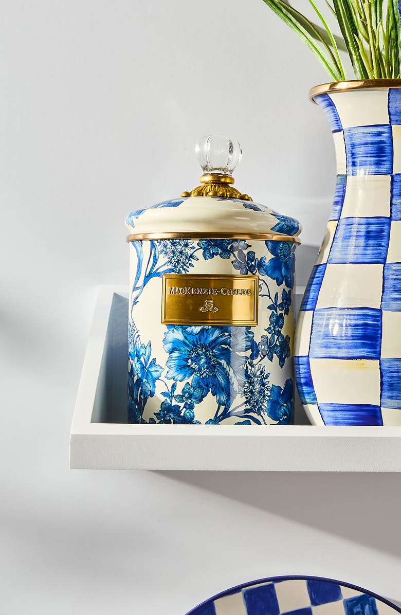 MACKENZIE CHILDS Medium Royal English Canister, Alternate, color, Royal