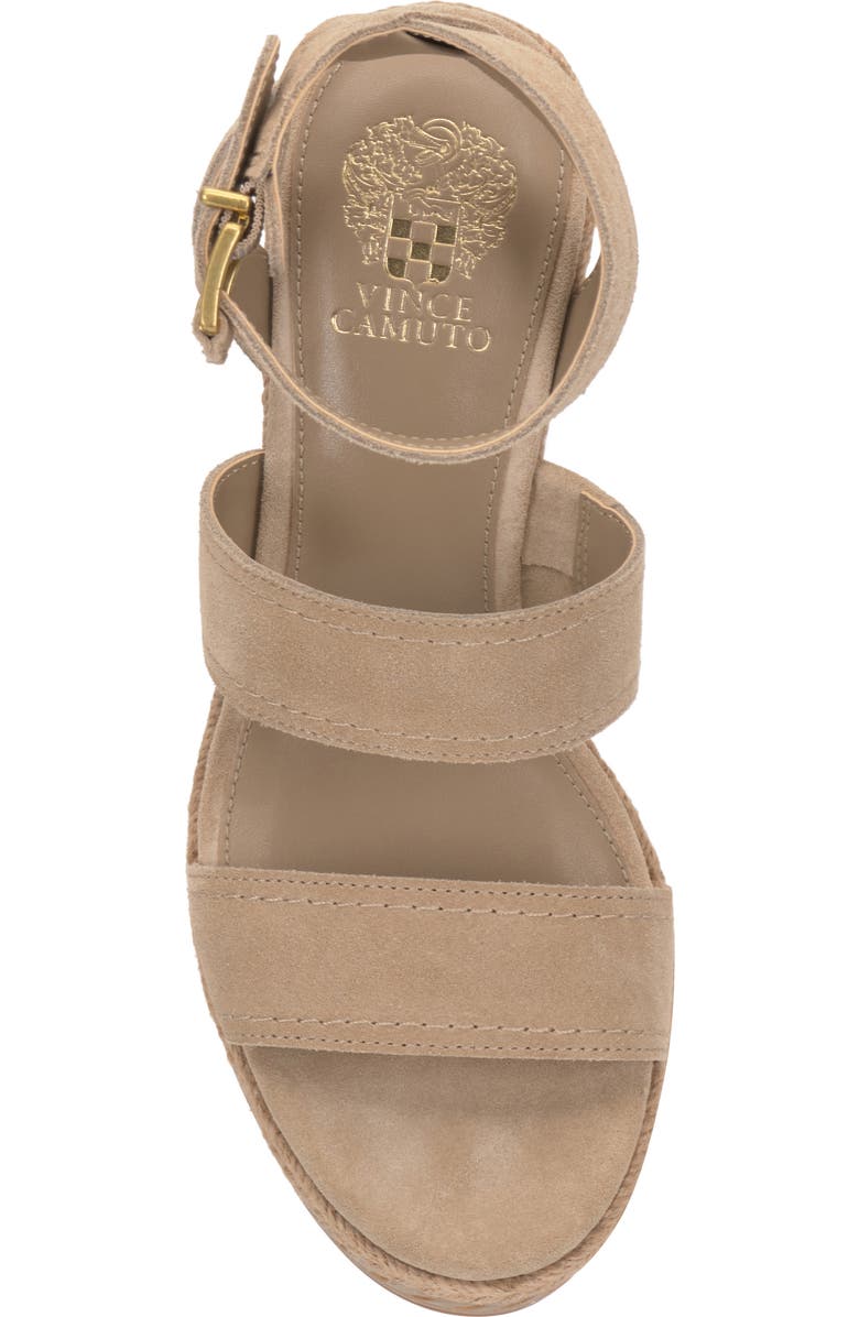 Vince Camuto Esmia Ankle Strap Platform Wedge Sandal, Alternate, color, Tortilla