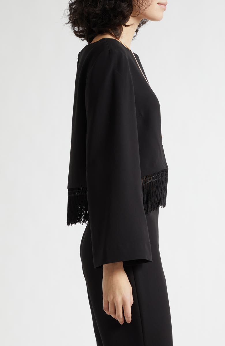 POSSE Bianca Fringe Hem Top, Alternate, color, Black