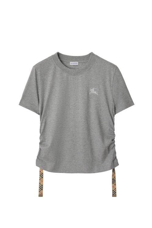 Burberry Festival Cotton T-shirt In Gray