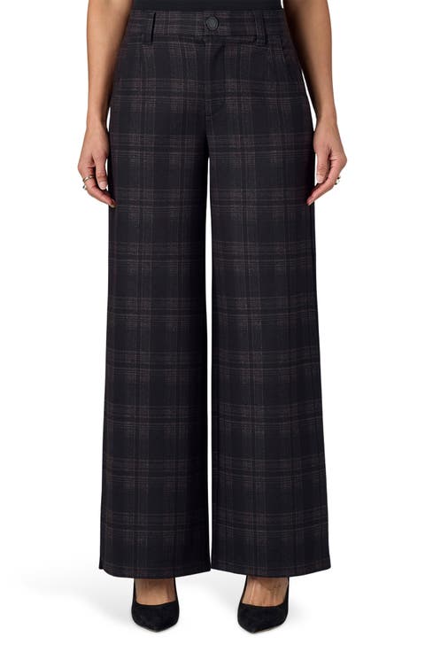 Whitney Skyrise Plaid Wide Leg Trousers