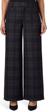 Wit & Wisdom Whitney Skyrise Plaid Wide Leg Trousers
