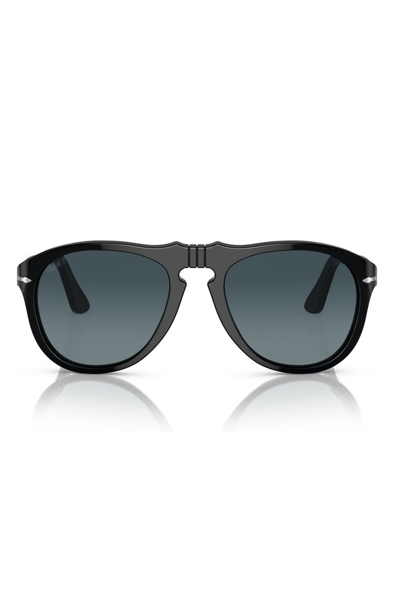 Persol 54mm Polarized Sunglasses, Alternate, color, Black