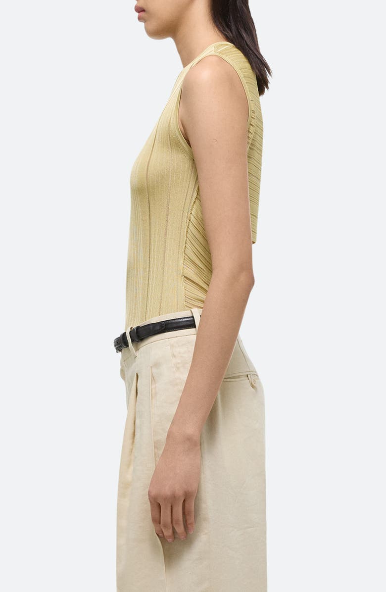Helmut Lang Open Back Semisheer Sleeveless Sweater, Alternate, color, Butter