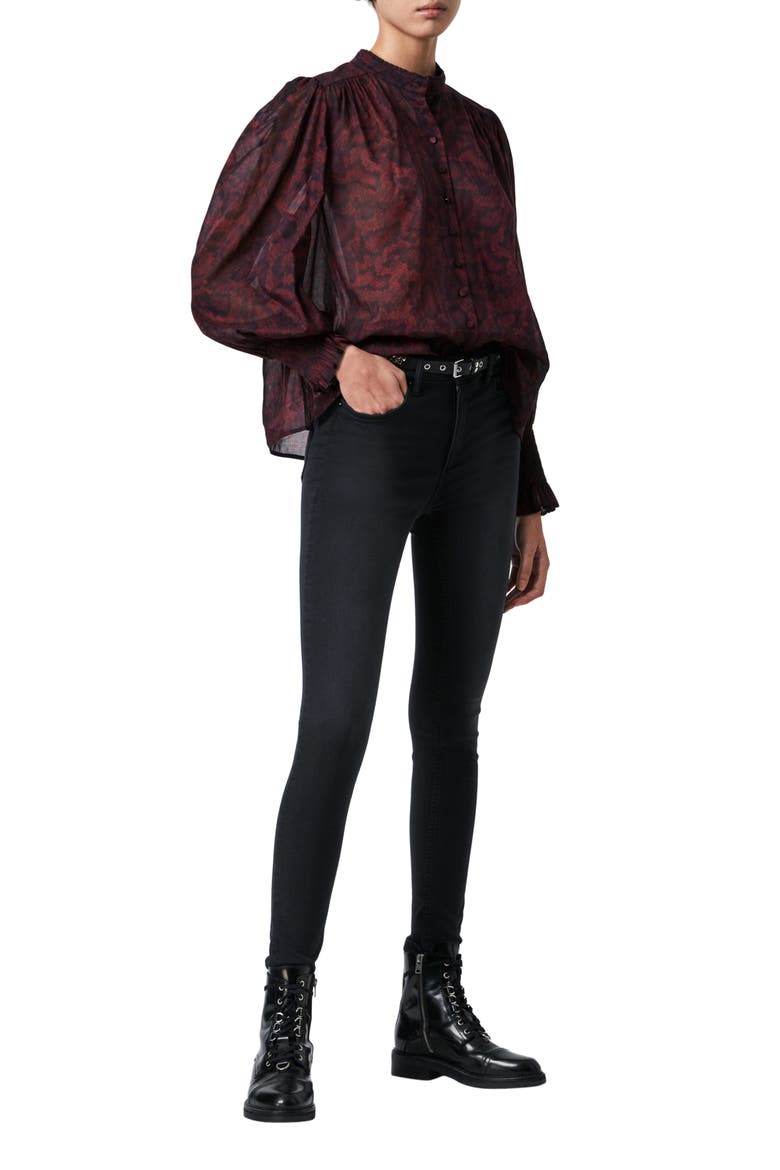 Leonie Stanza Shirt, Alternate, color, BURGUNDY RED