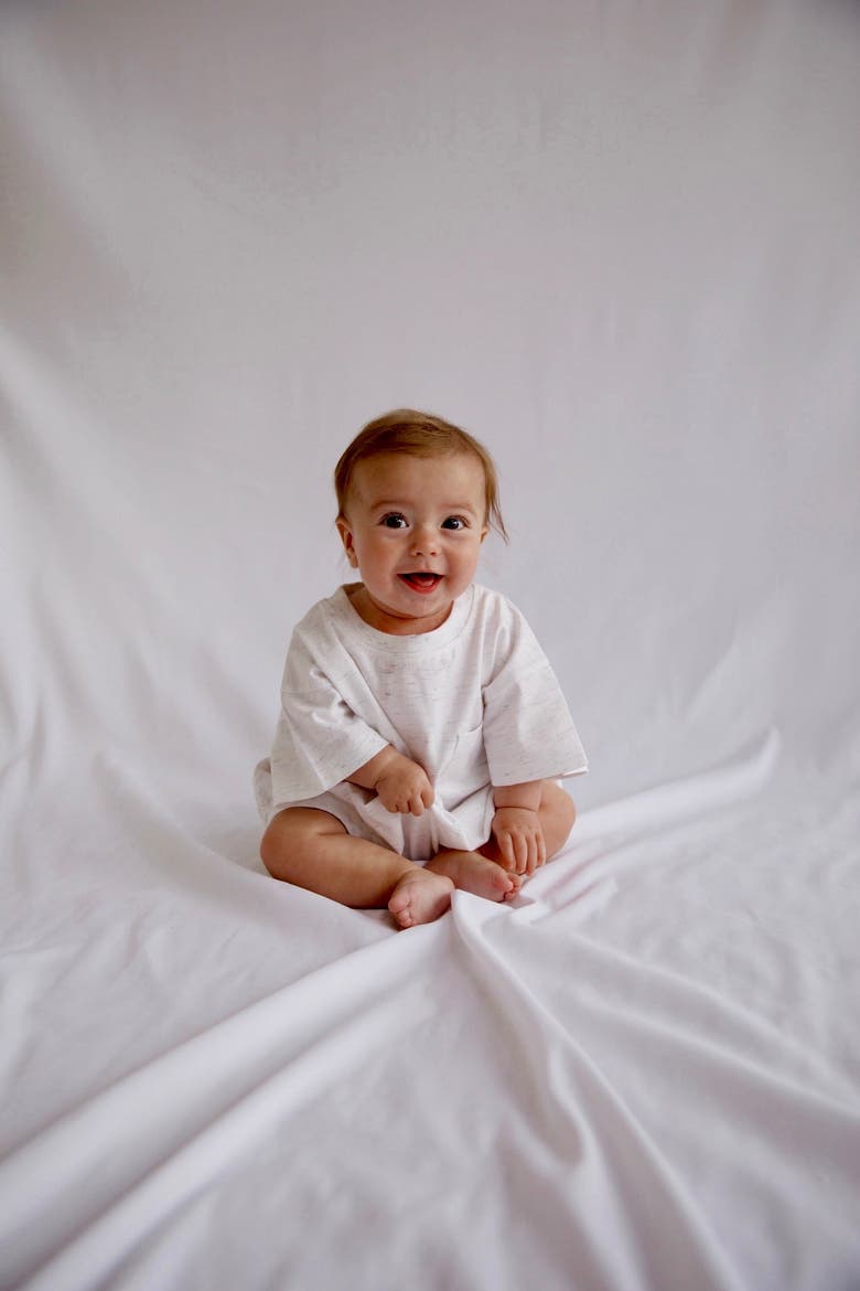 Cory Pocket Romper, Alternate, color, Heather Grey