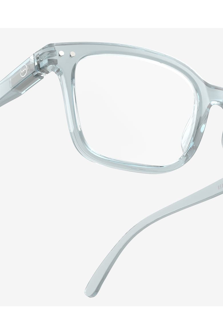 #L 54mm Rectangular Reading Glasses, Alternate, color, Frozen Blue