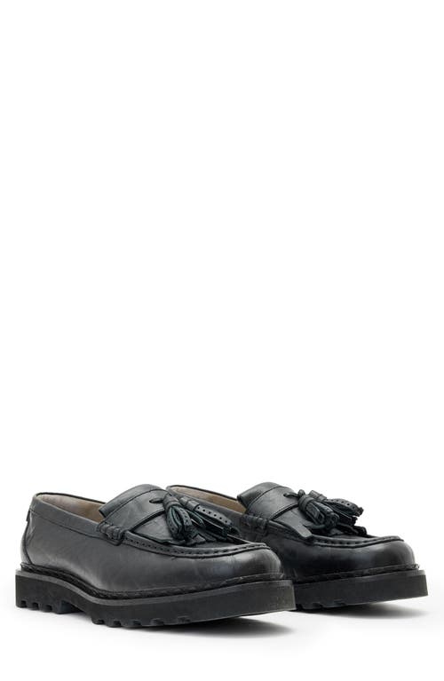 Allsaints Skiff Tassel Loafer In Animal Print