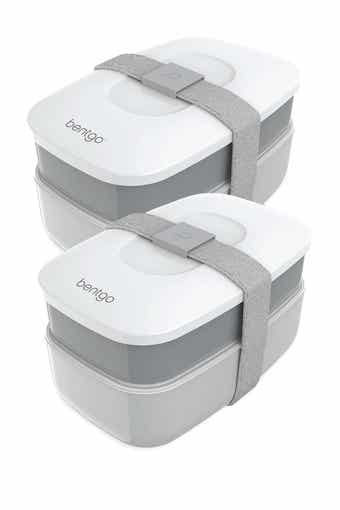 BENTGO 2-Pack of Classic All-in-One Stackable Lunch Box Solution - Blue