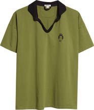 Bode Cat Patch Cotton Polo