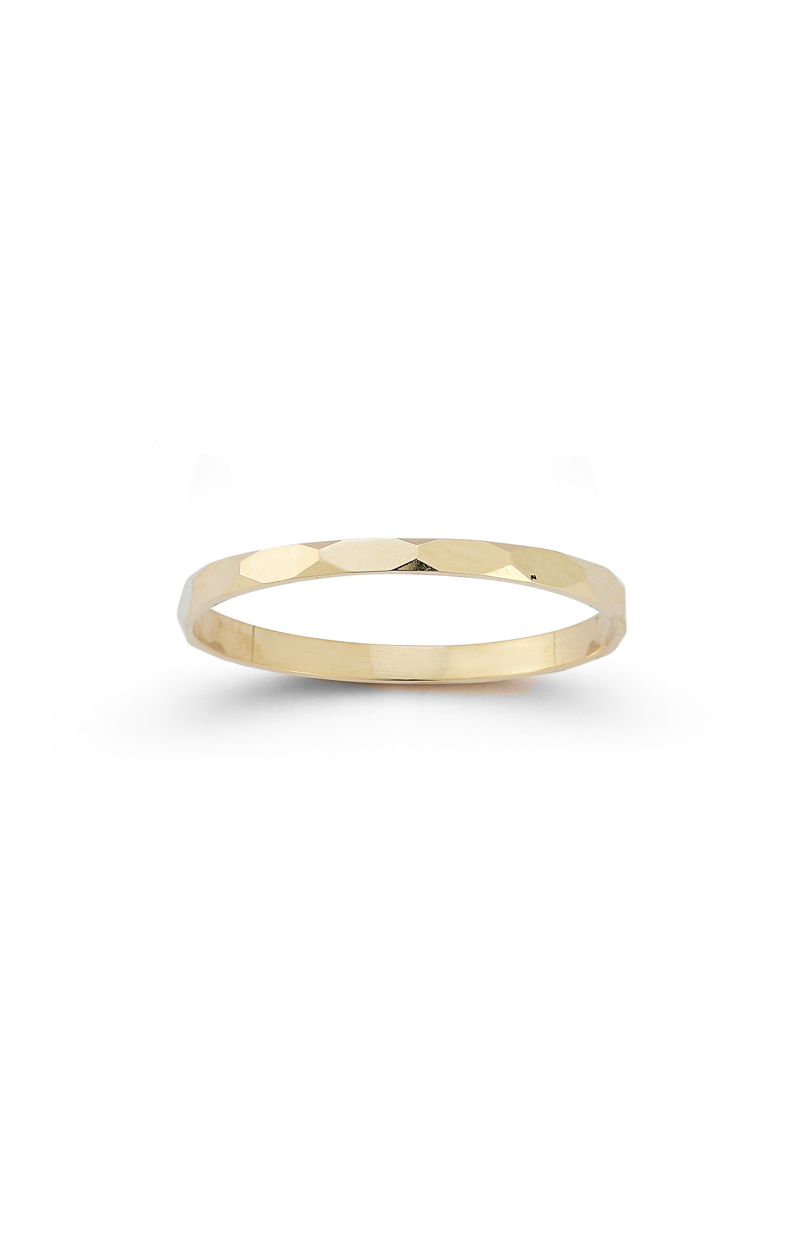 Ember Fine Jewelry Faceted Thin Band Ring