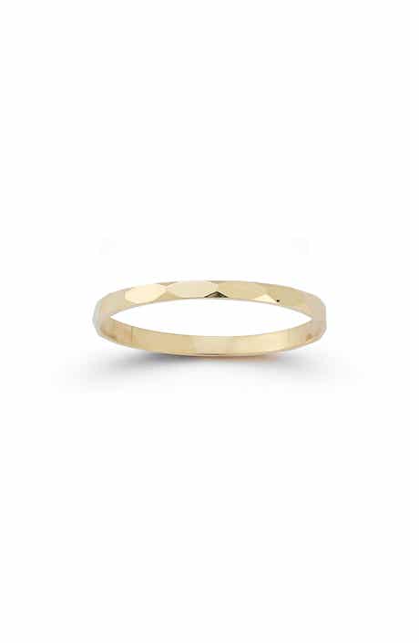 Ember Fine Jewelry Faceted Thin Band Ring