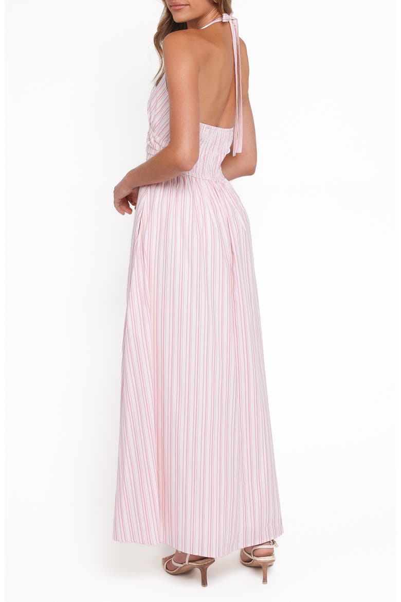 Marie Stripe Halter Maxi Dress, Alternate, color, PINK STRIPE