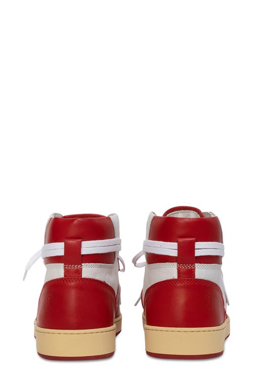 Collegium Pillar Destroyer High Top Sneaker In Red